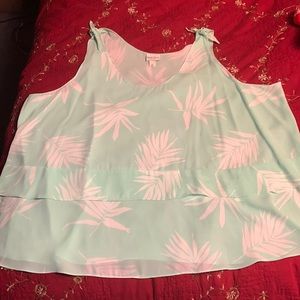 Ava &Viv green with white palms